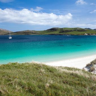 beach in the outer hebrides in scotland