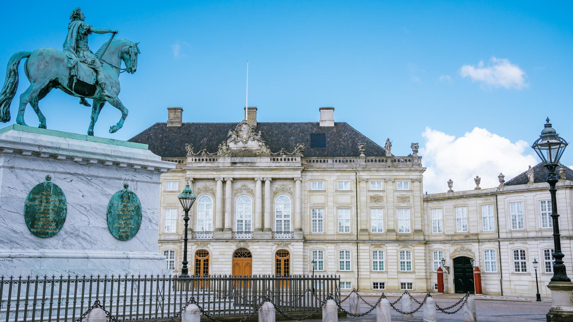 Amalienborg Palace in Copenhagen, Denmark