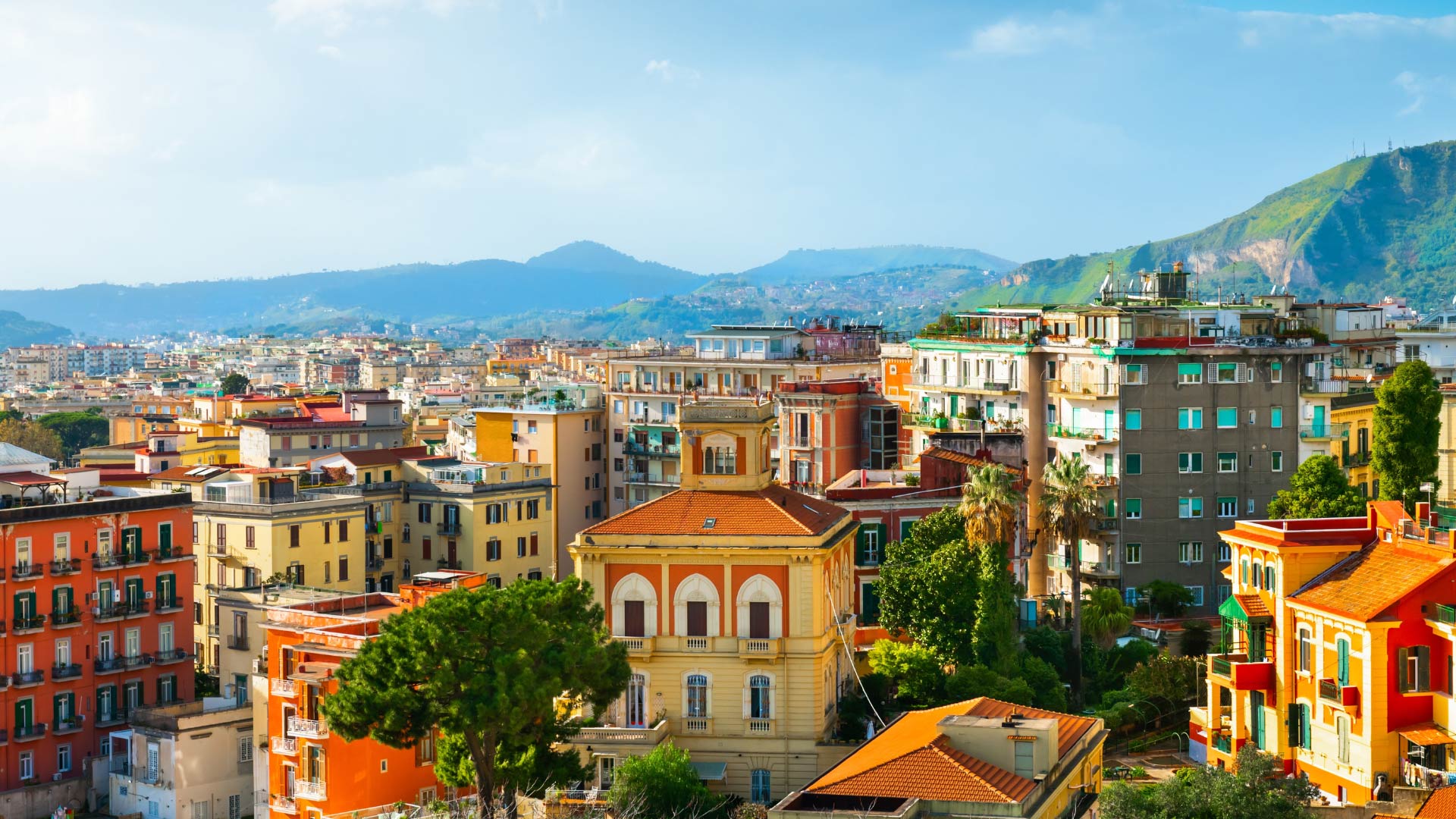 Panoramic view of Naples, Campania, Italy