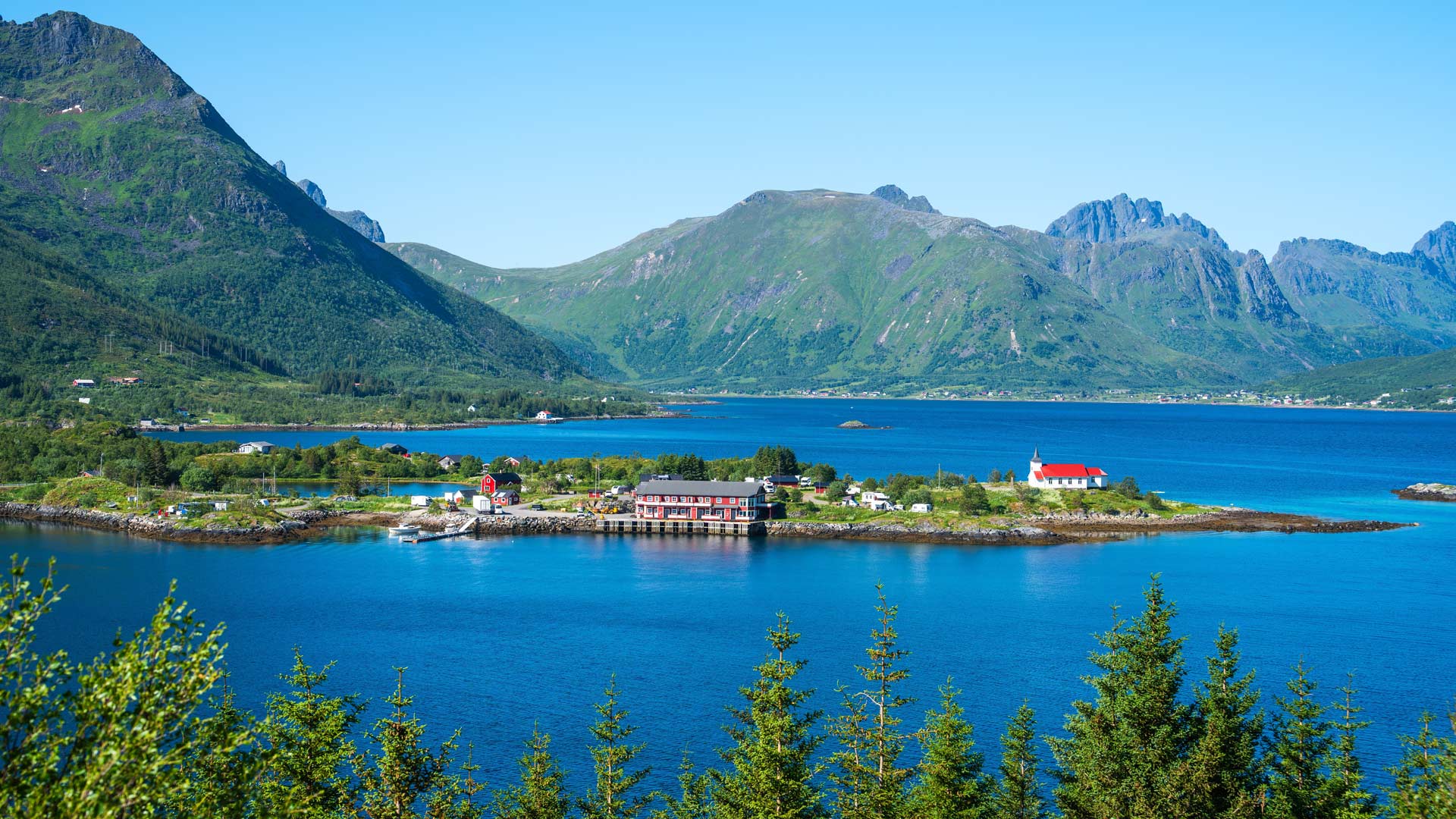 Austnesfjorden, Austvagoya, Lofoten, Norway