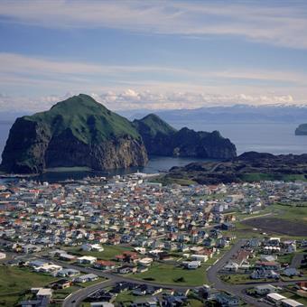 vestmannaeyjar island westman island from above