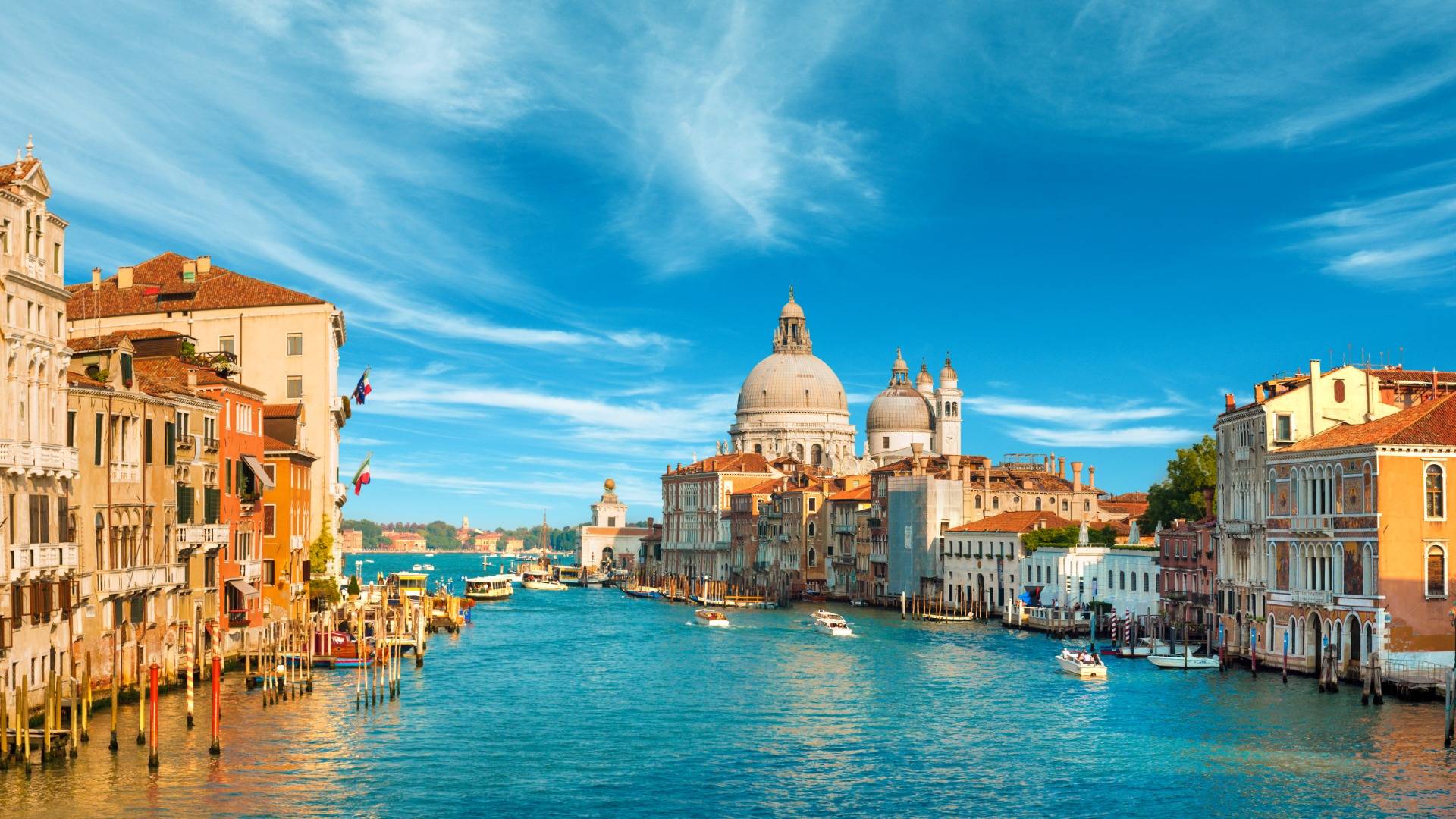 Canal Grande in Venice in the summer