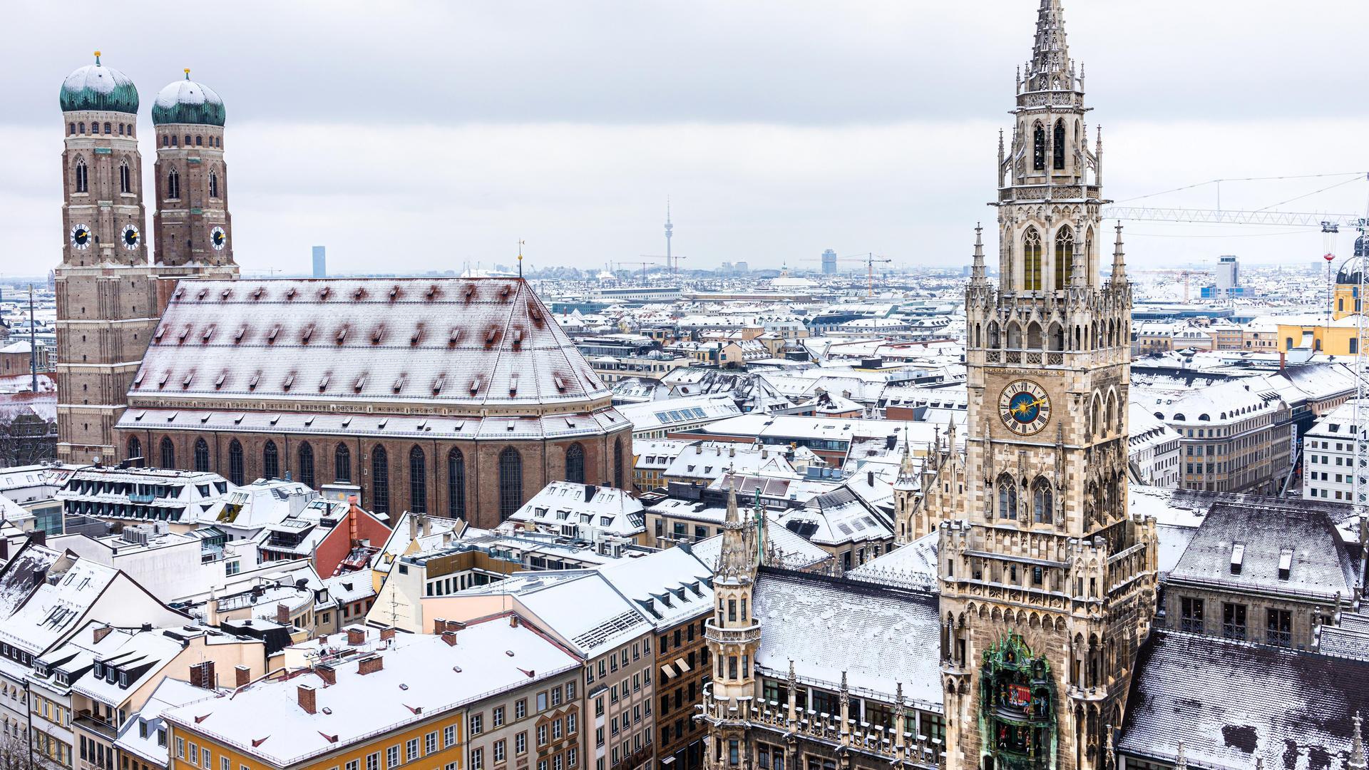 Central Munich in Snow