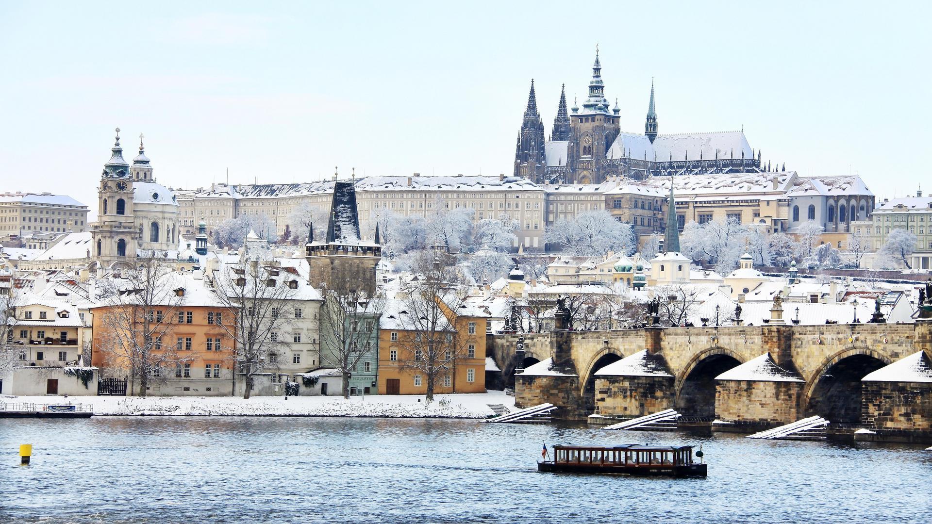 Landscape of Gothic Castle, Prague