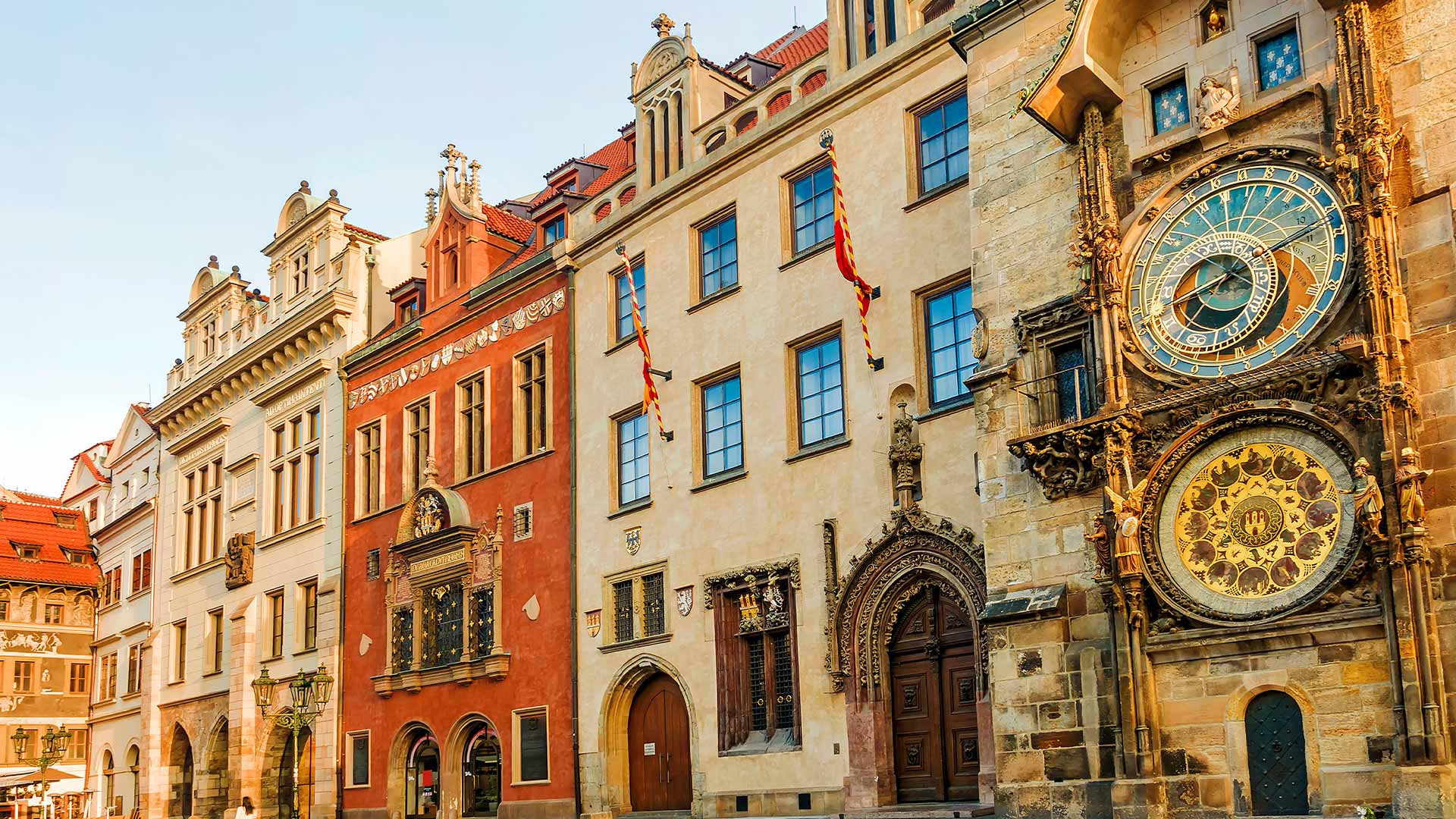 Astronomical tower and Old Town square in Prague