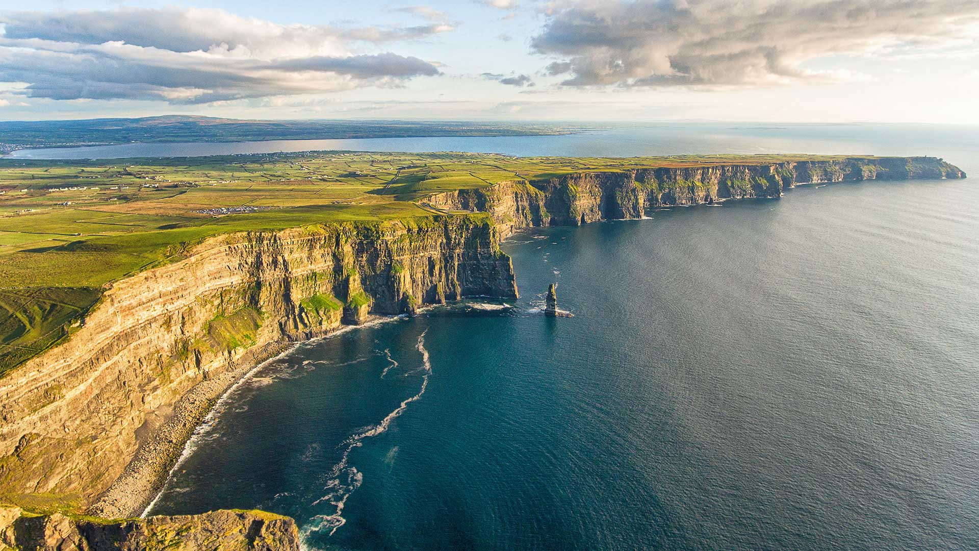 View over The Cliffs of Moher in Ireland