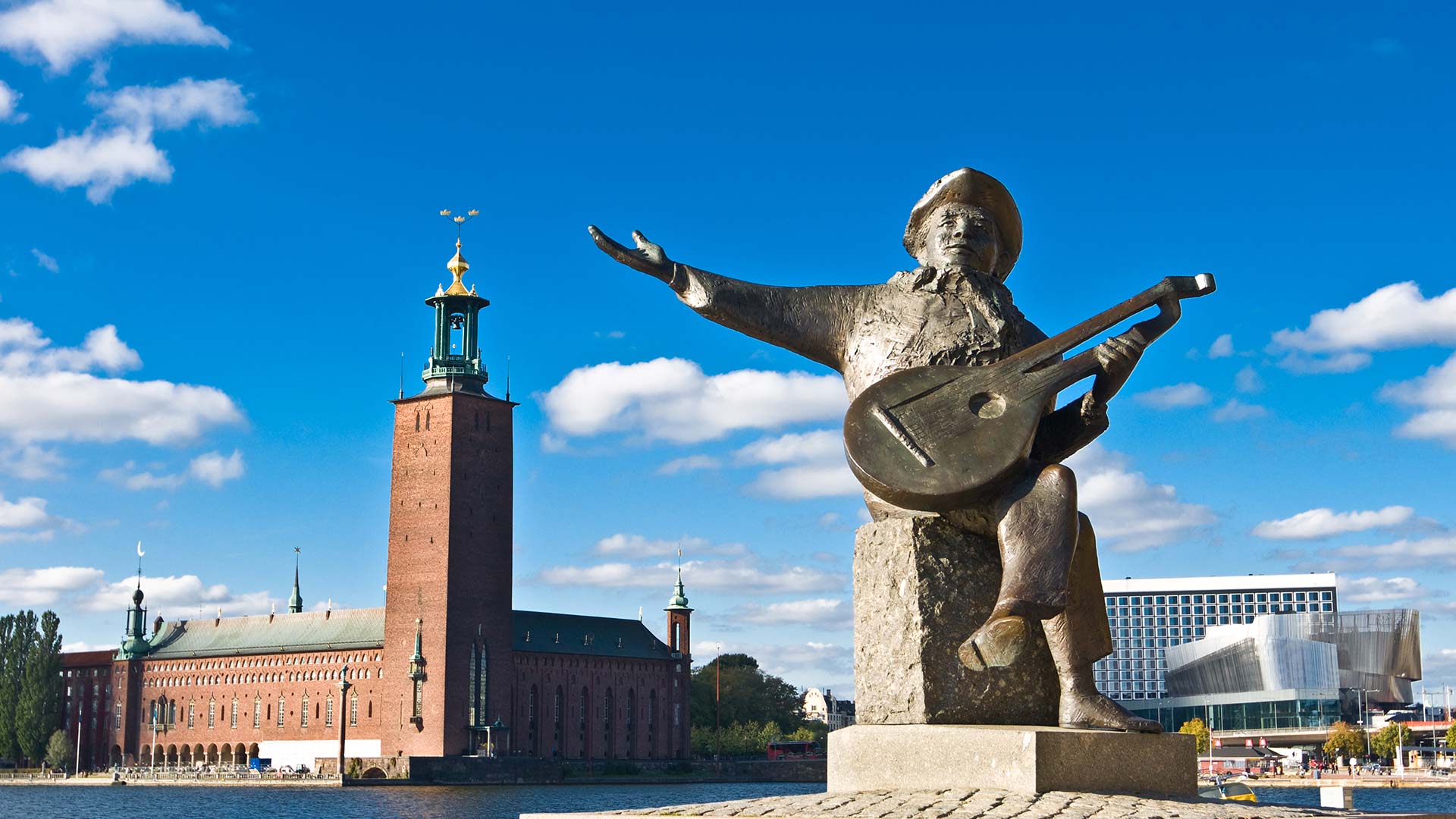 The Evert Taube Monument in Stockholm