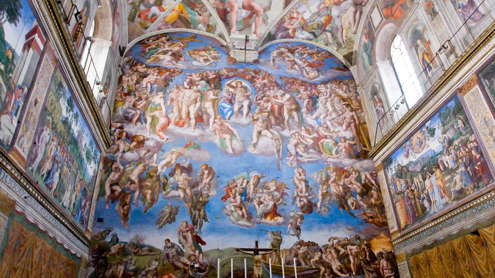 Fresco in the Sistine Chapel in the Vatican museum