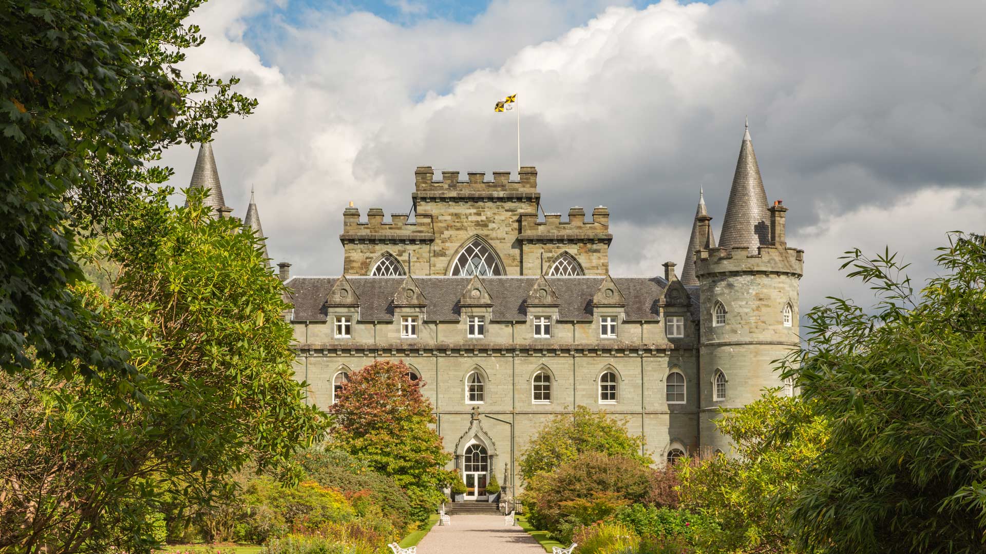 Front view of Inverary Castle