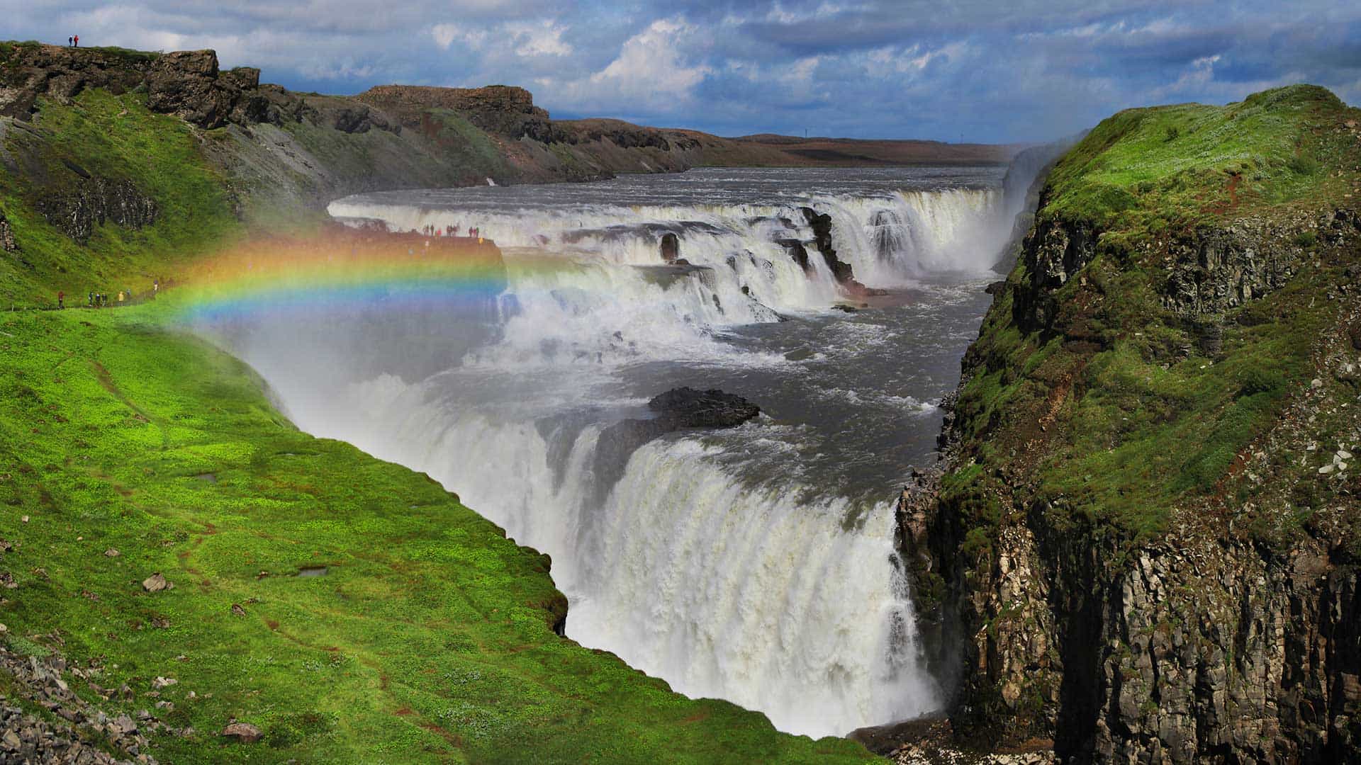 Gullfoss Waterfall in South Iceland