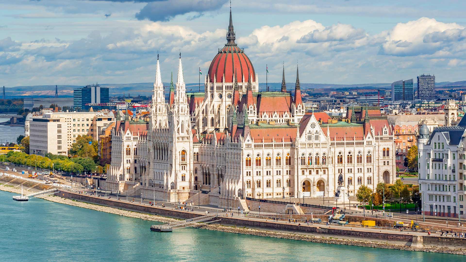 Hungarian Parliament Building along the Danube River