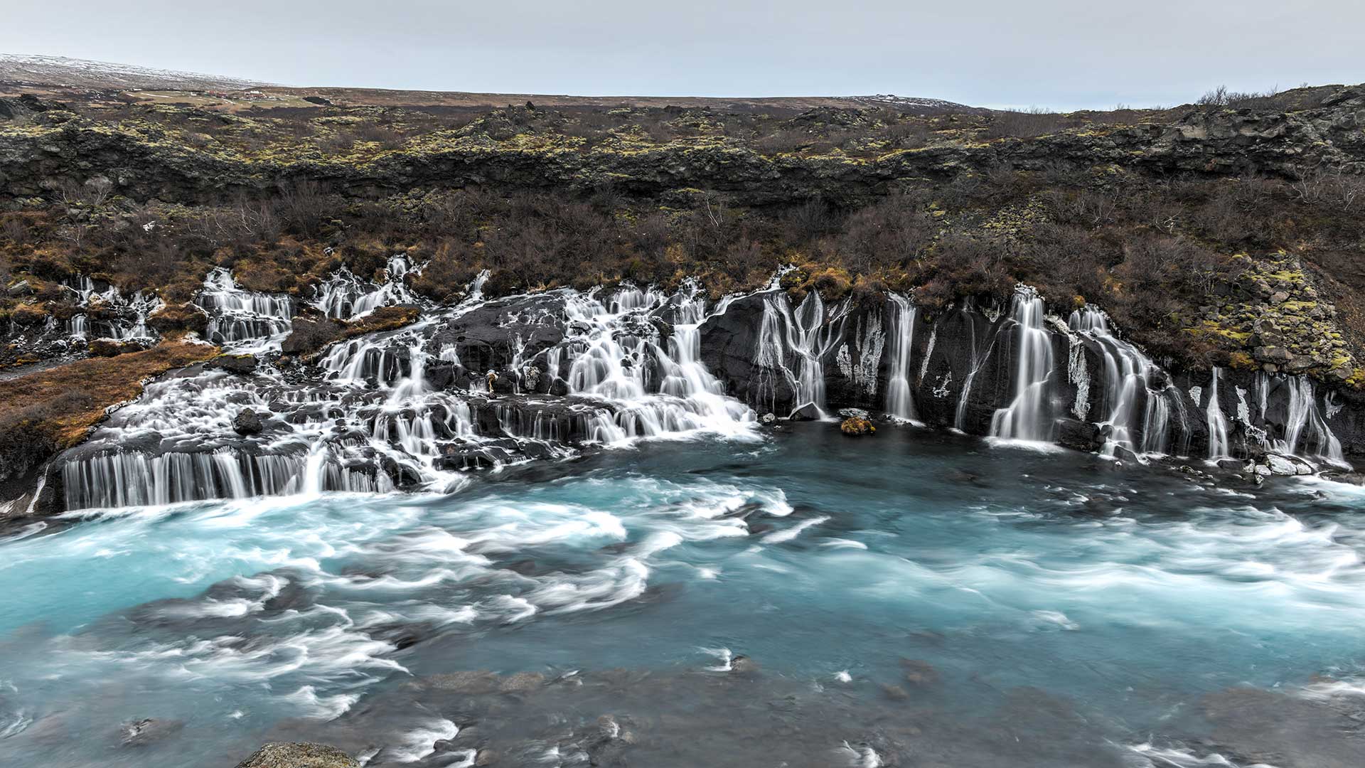 Hraunfossar in West Iceland