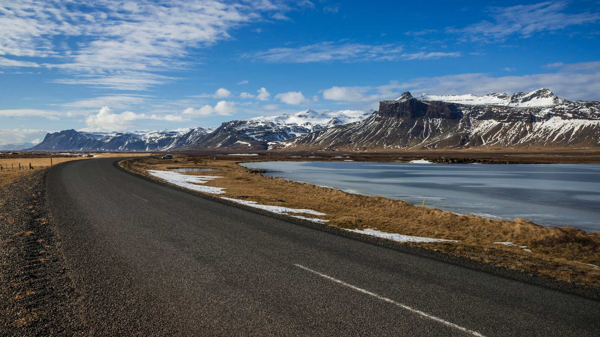 Scenic view of highway - Snaefellsness Peninsula