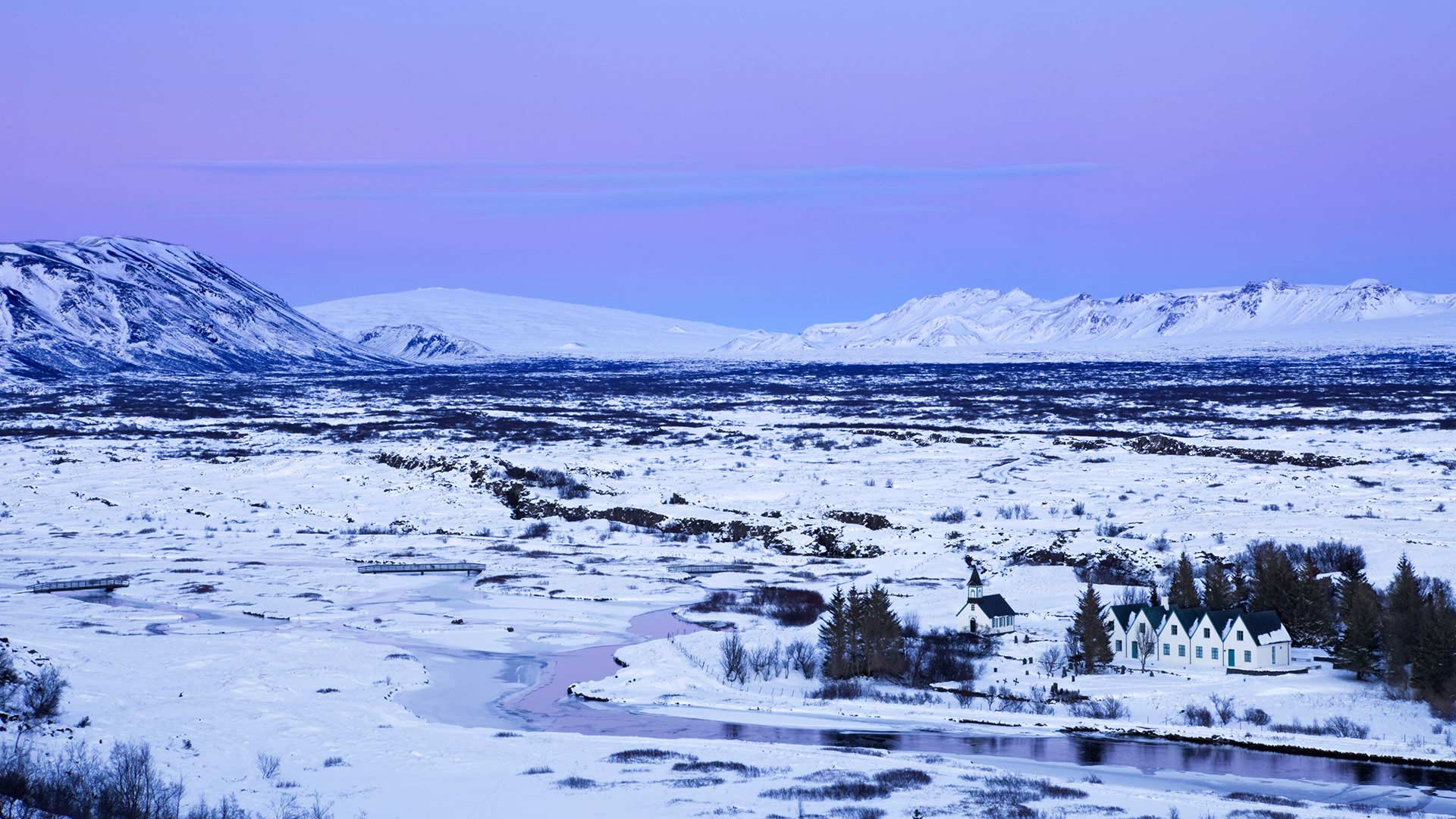 Þingvellir during Winter