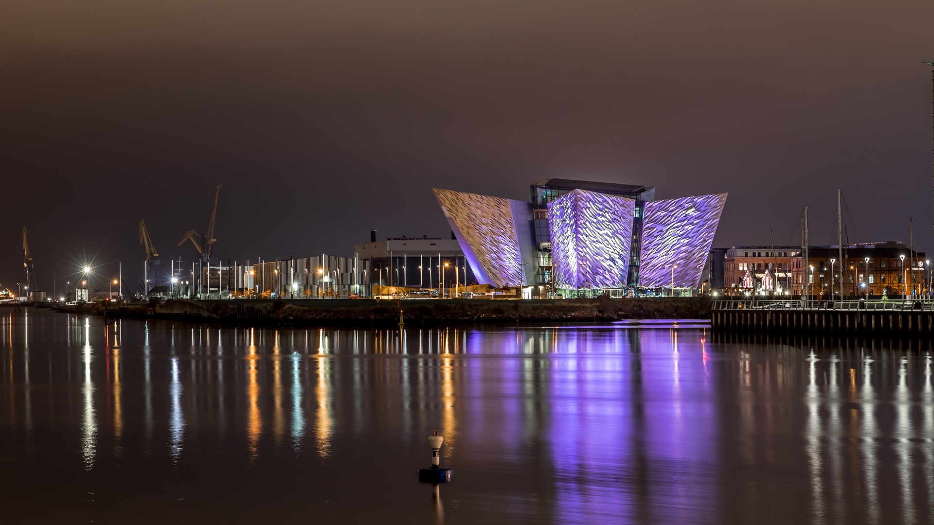 Titanic Belfast at night