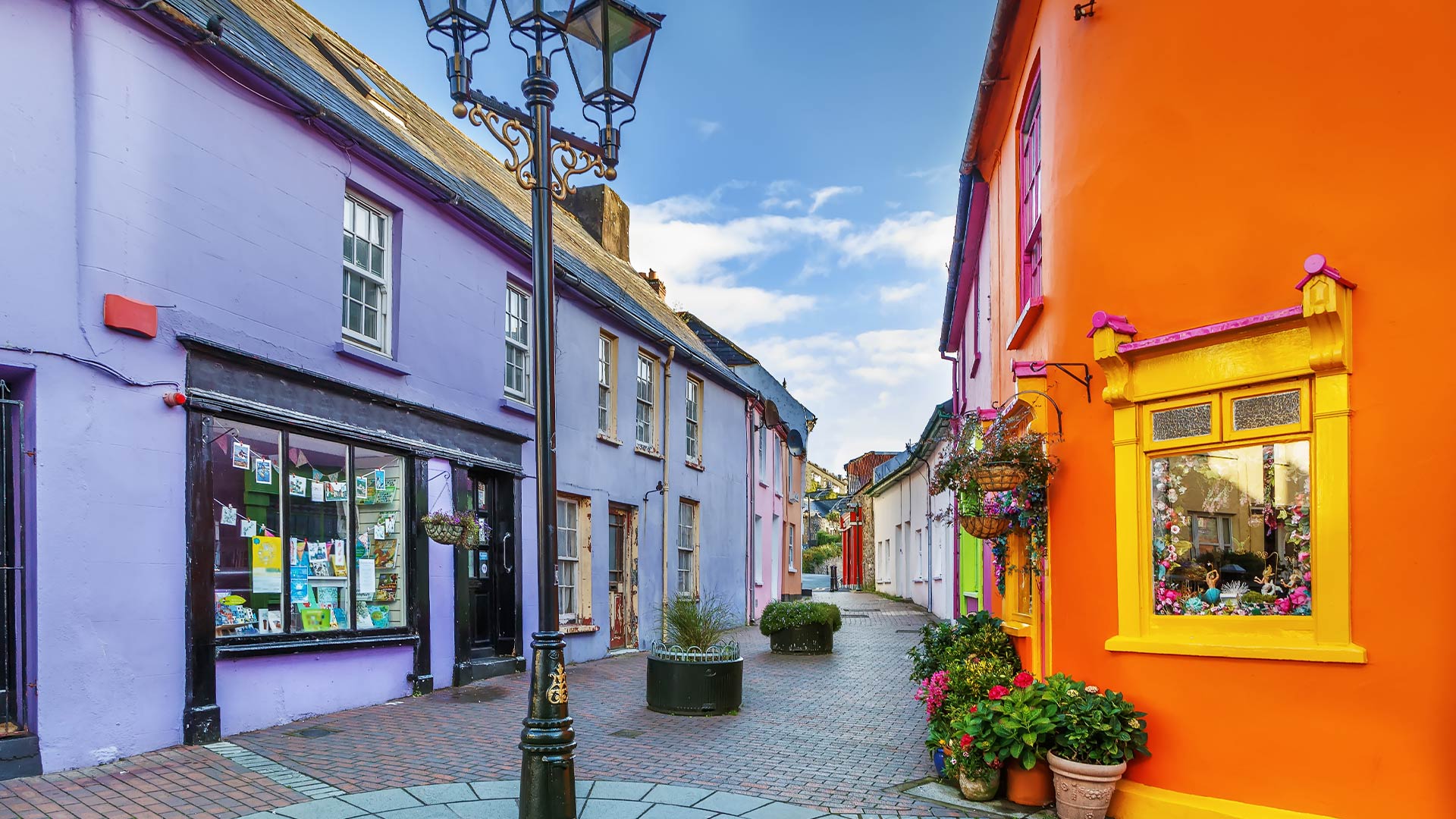 Brightly coloured houses in Kinsale, Ireland