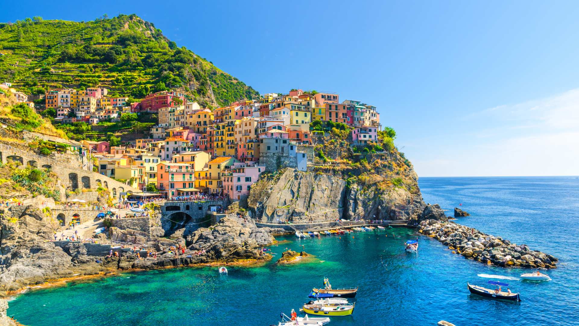 Manarola traditional typical Italian village in the Cinque Terre