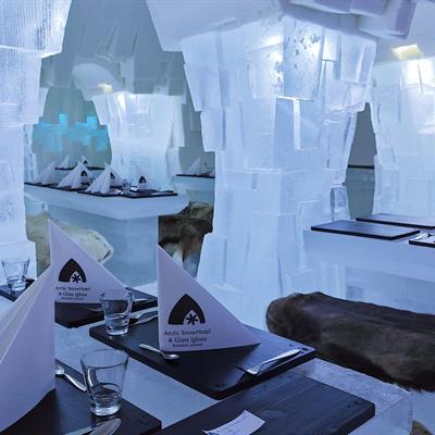 Arctic SnowHotel Ice Restaurant ©Arctic SnowHotel & Glass Igloos