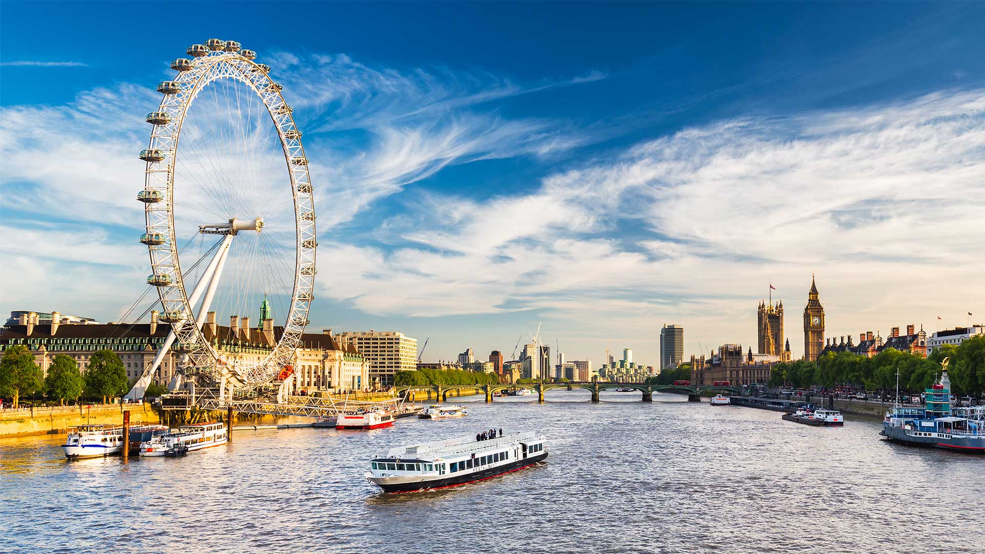 London Eye and the Thames