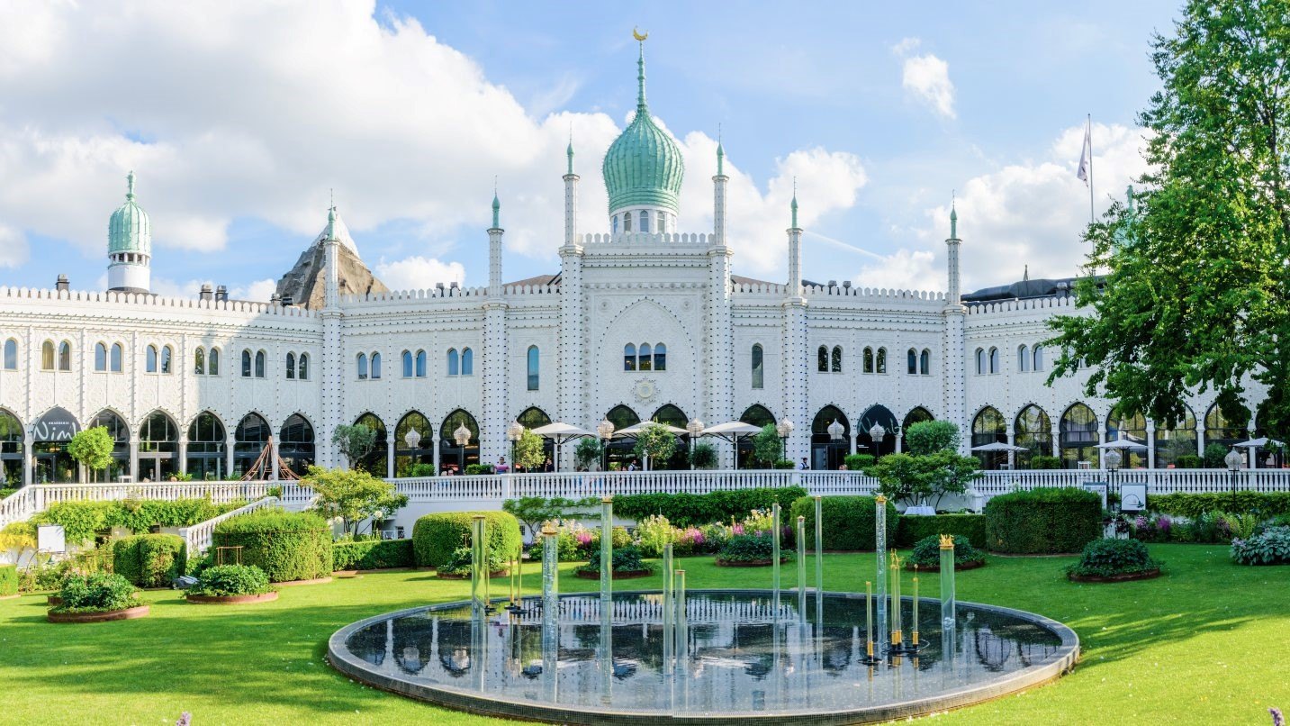 Moorish palace and the nimb Tivoli Gardens Copenhagen, Denmark