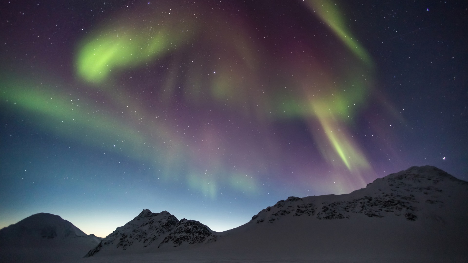 Northern lights in Svalbard