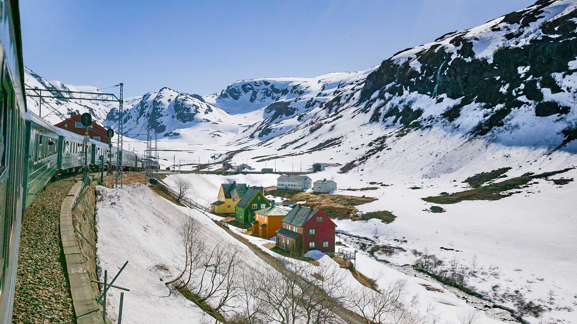 Flåm Railway in winter, Norway