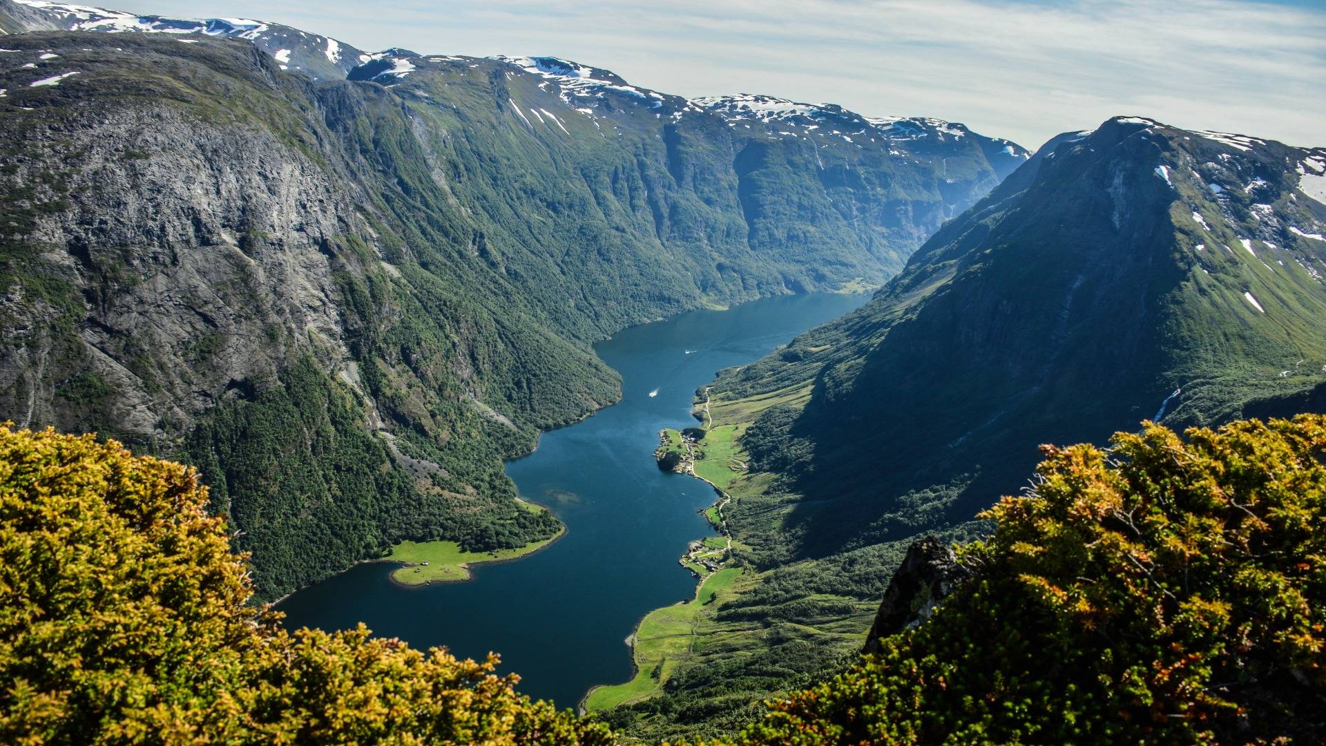 Nærøyfjord in spring