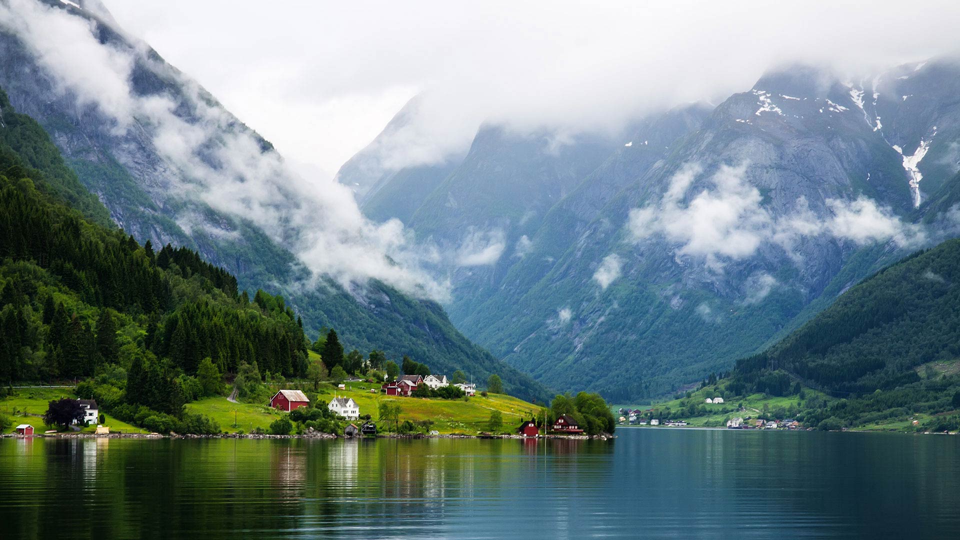 Low clouds in Sognefjord