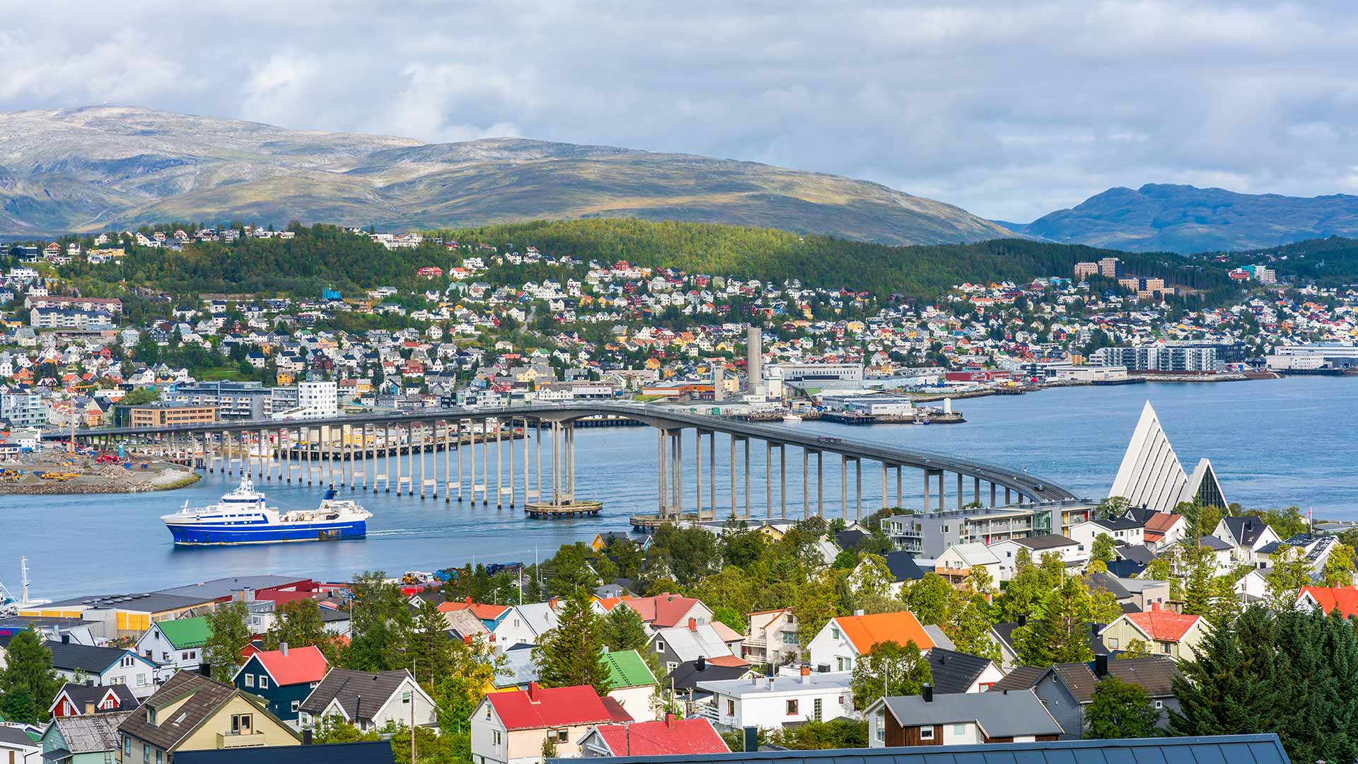 Colourful Tromsø in summertime