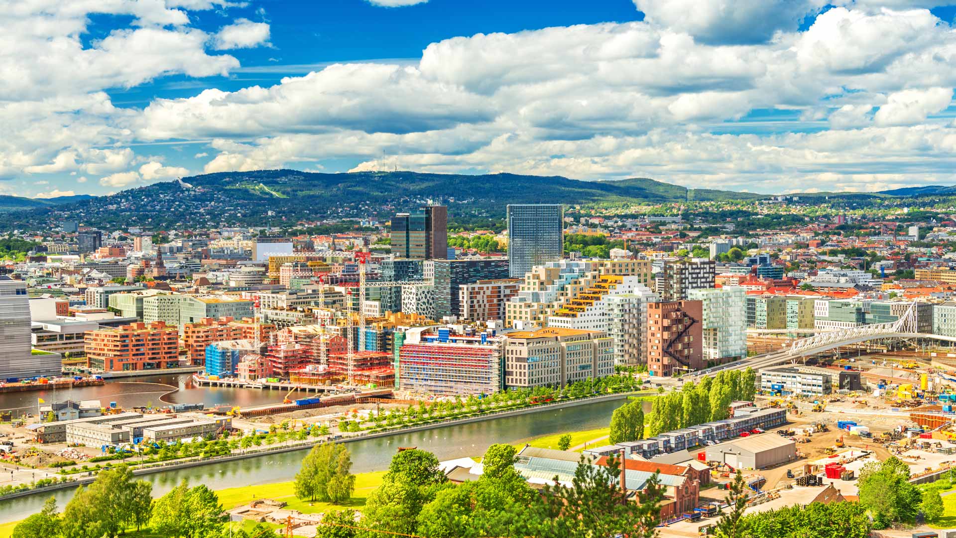 Oslo cityscape on a summer day, Norway