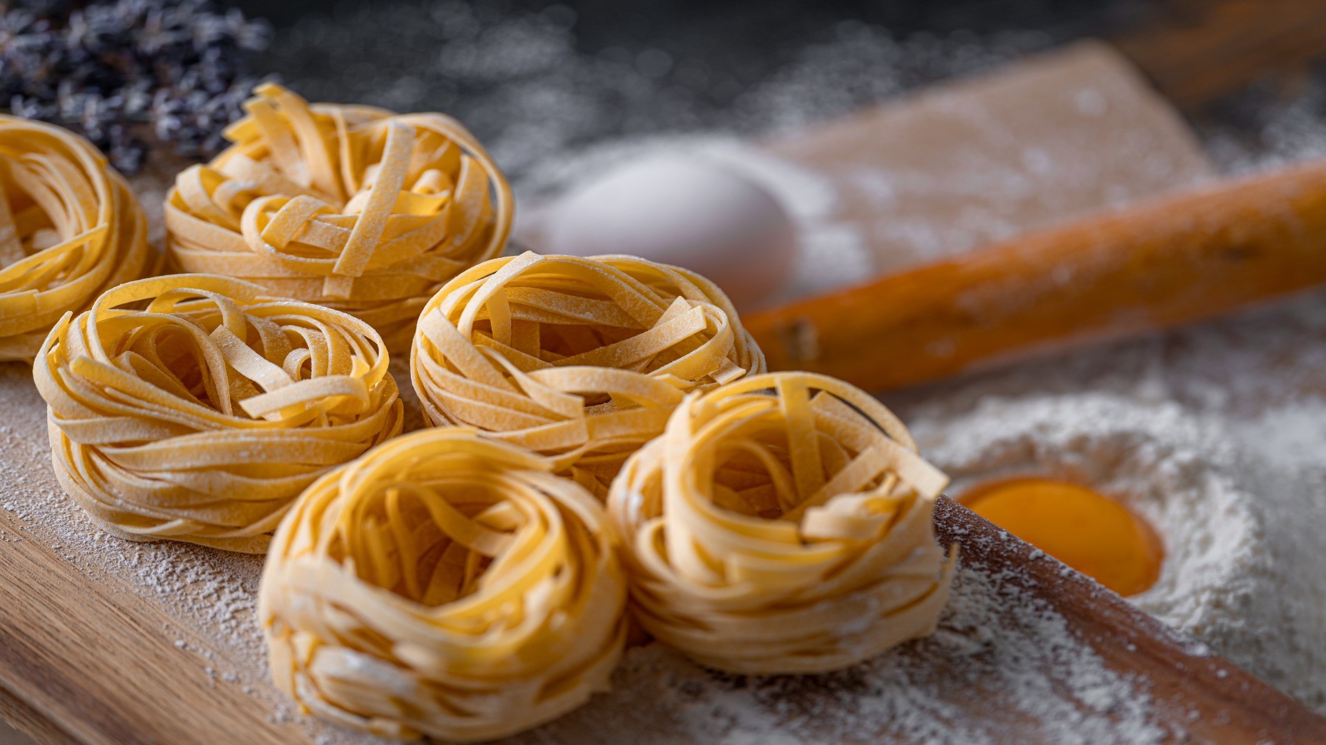pasta making class stock image