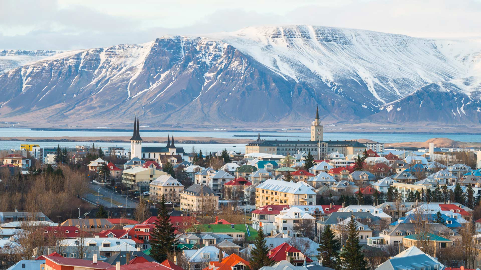 Reykjavik and its colourful houses