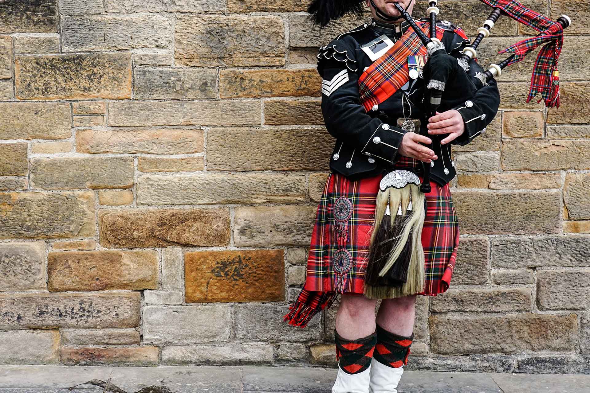 Bagpiper in Edinburgh