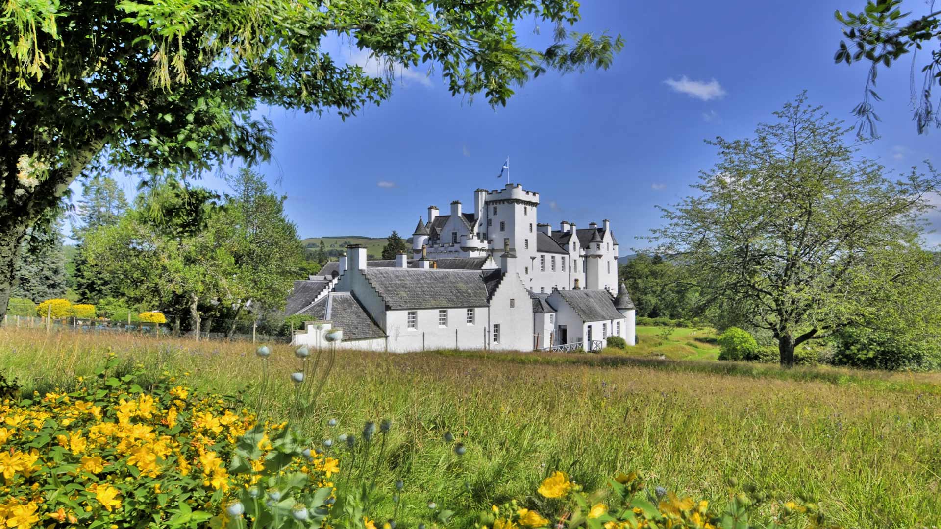 Blair Castle in Blair Atholl village, Perthshire, Scotland