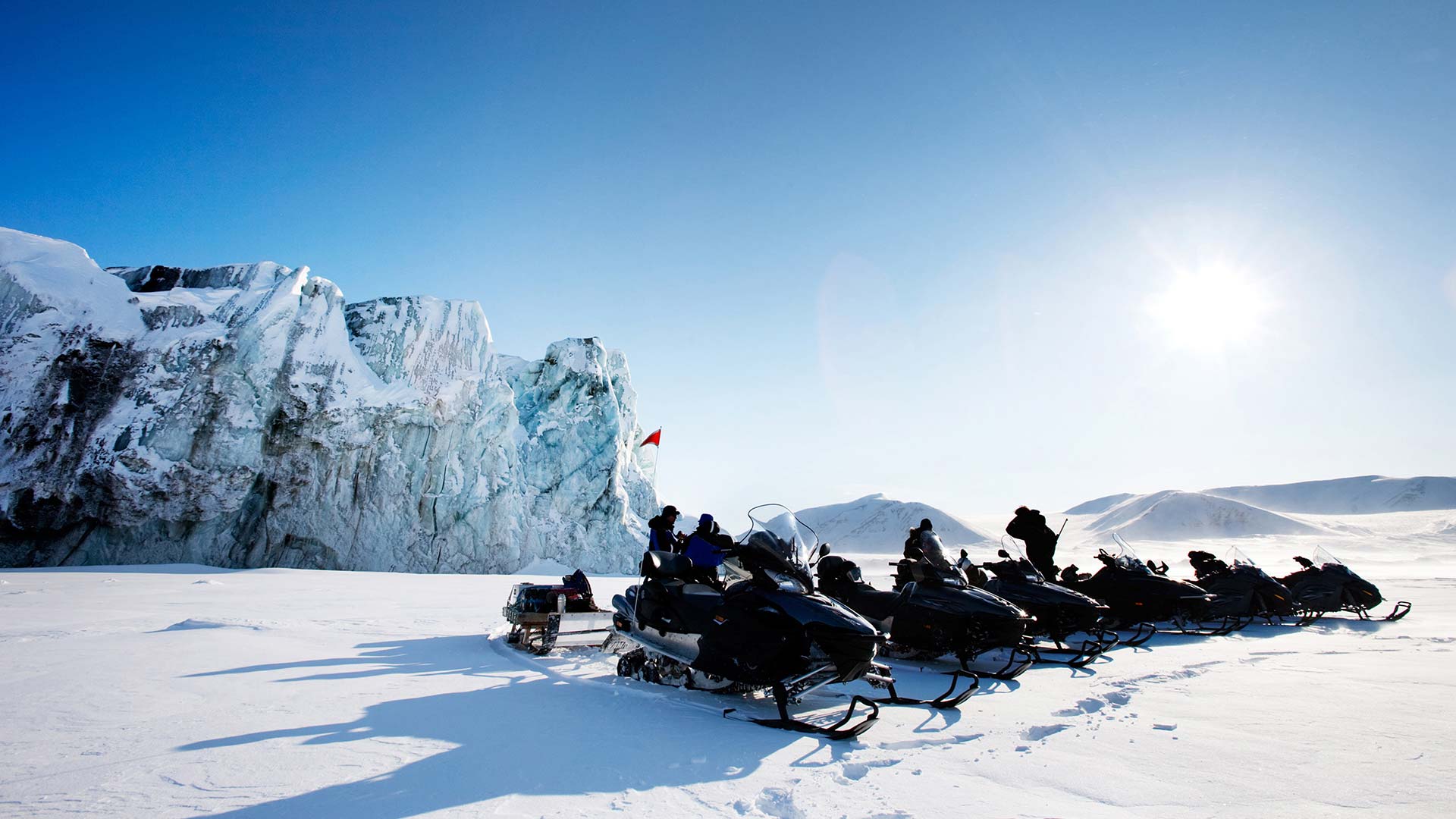 Snowmobile in Svalbard