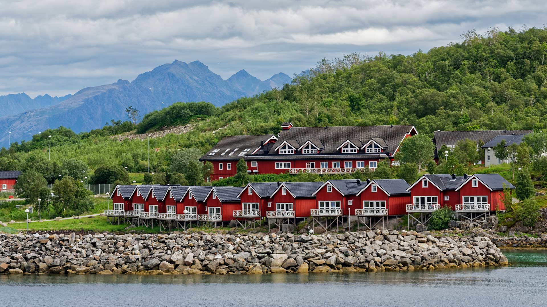 Houses in Stokmarknes Lofoten Norway