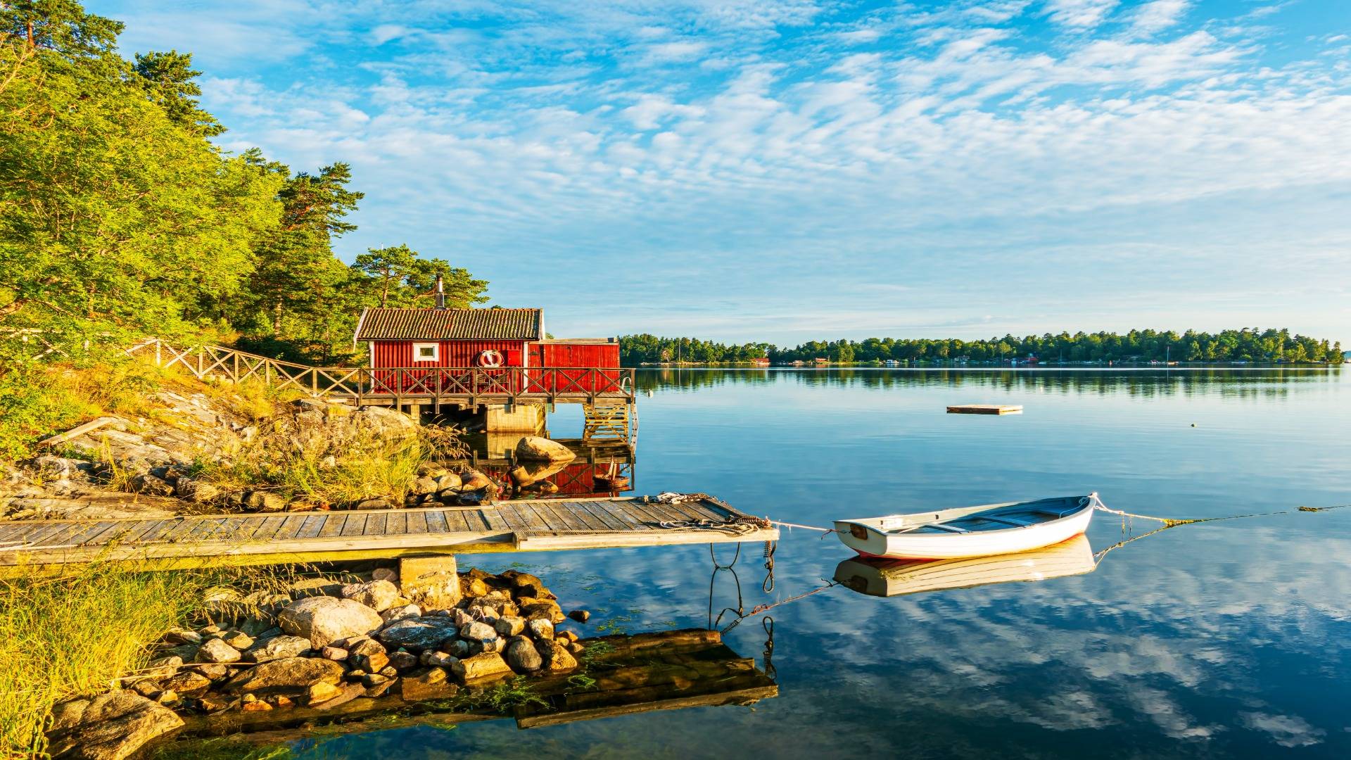 Lake Silijan in summer, Dalarna