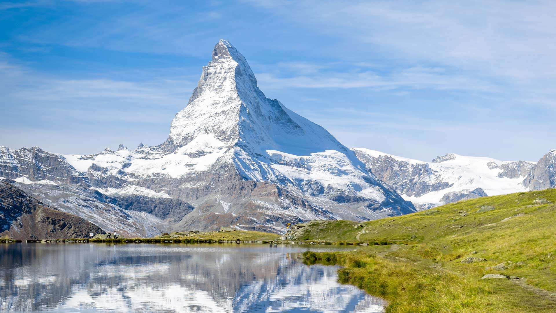 Stellisee and Matterhorn in the Swiss Alps, Zermatt