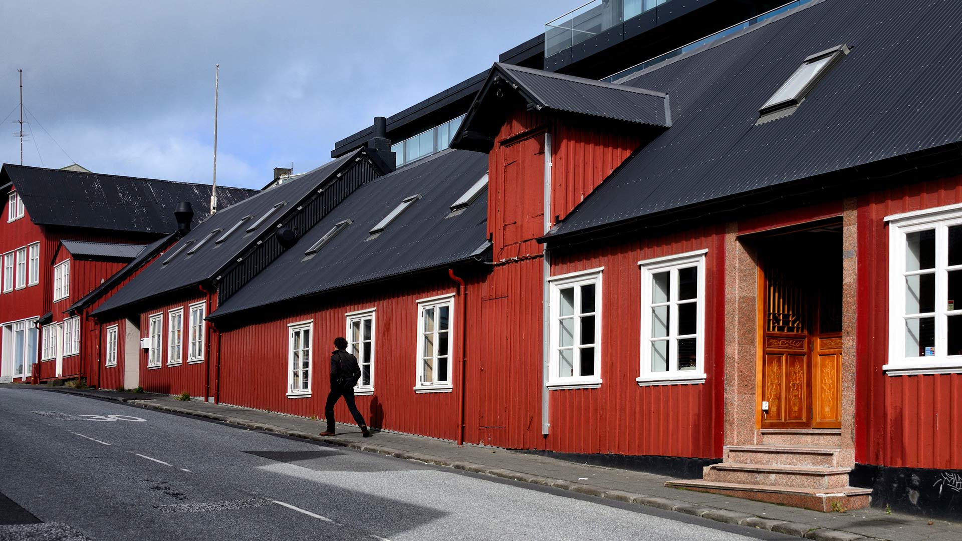 Traditional Icelandic architecture in Reykjavik