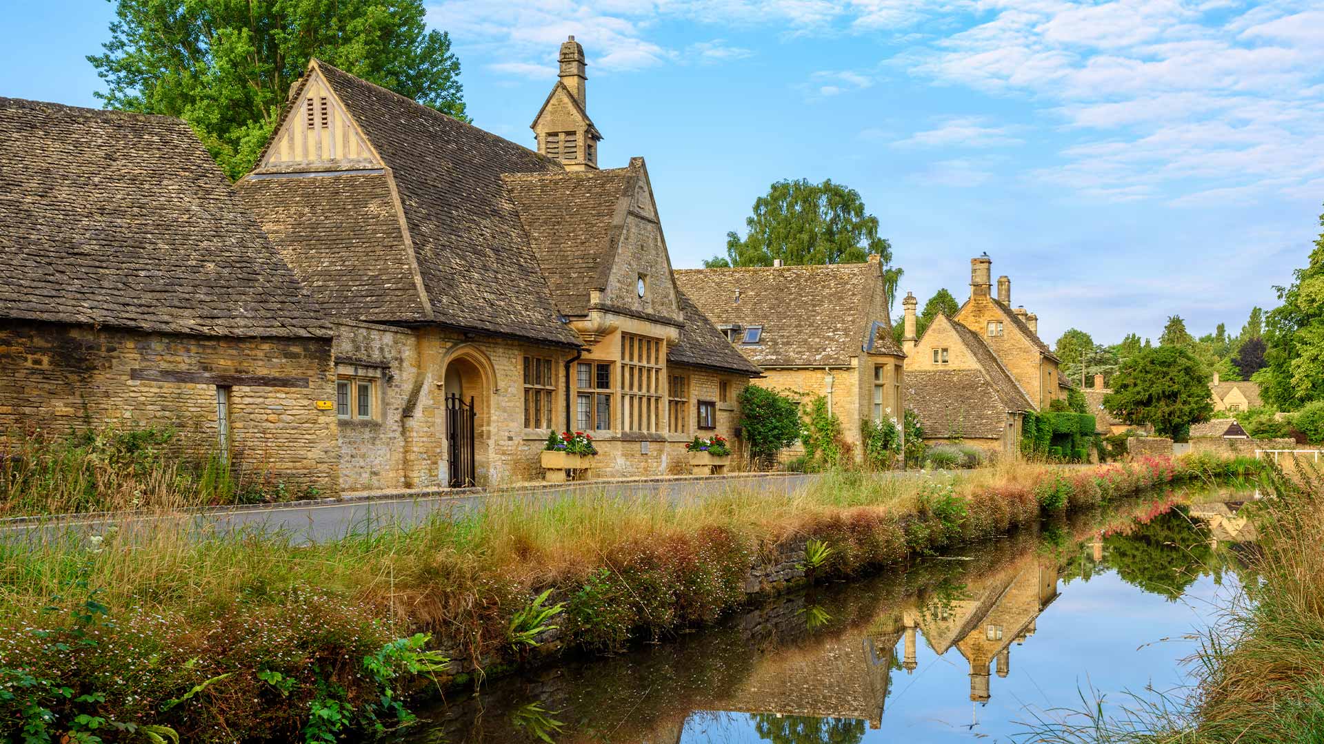 Stone houses in Lower Slaughter, a Cotswolds village