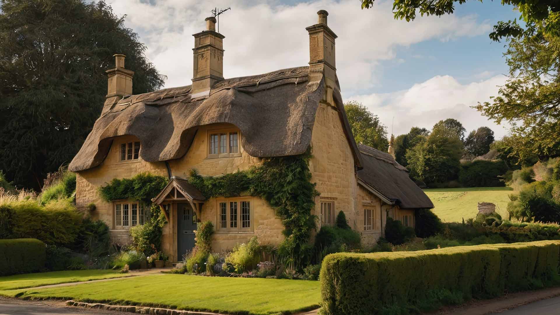 Thatched Cottage at Westington, Cotswolds, England