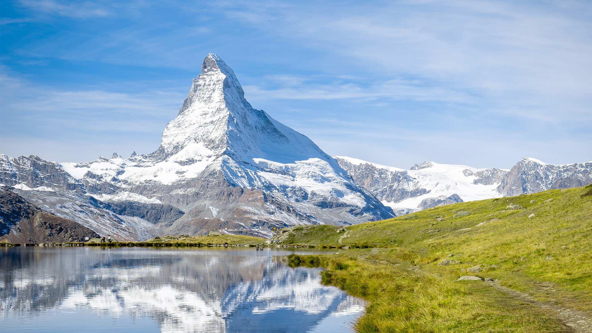Stellisee and Matterhorn in the Swiss Alps, Zermatt