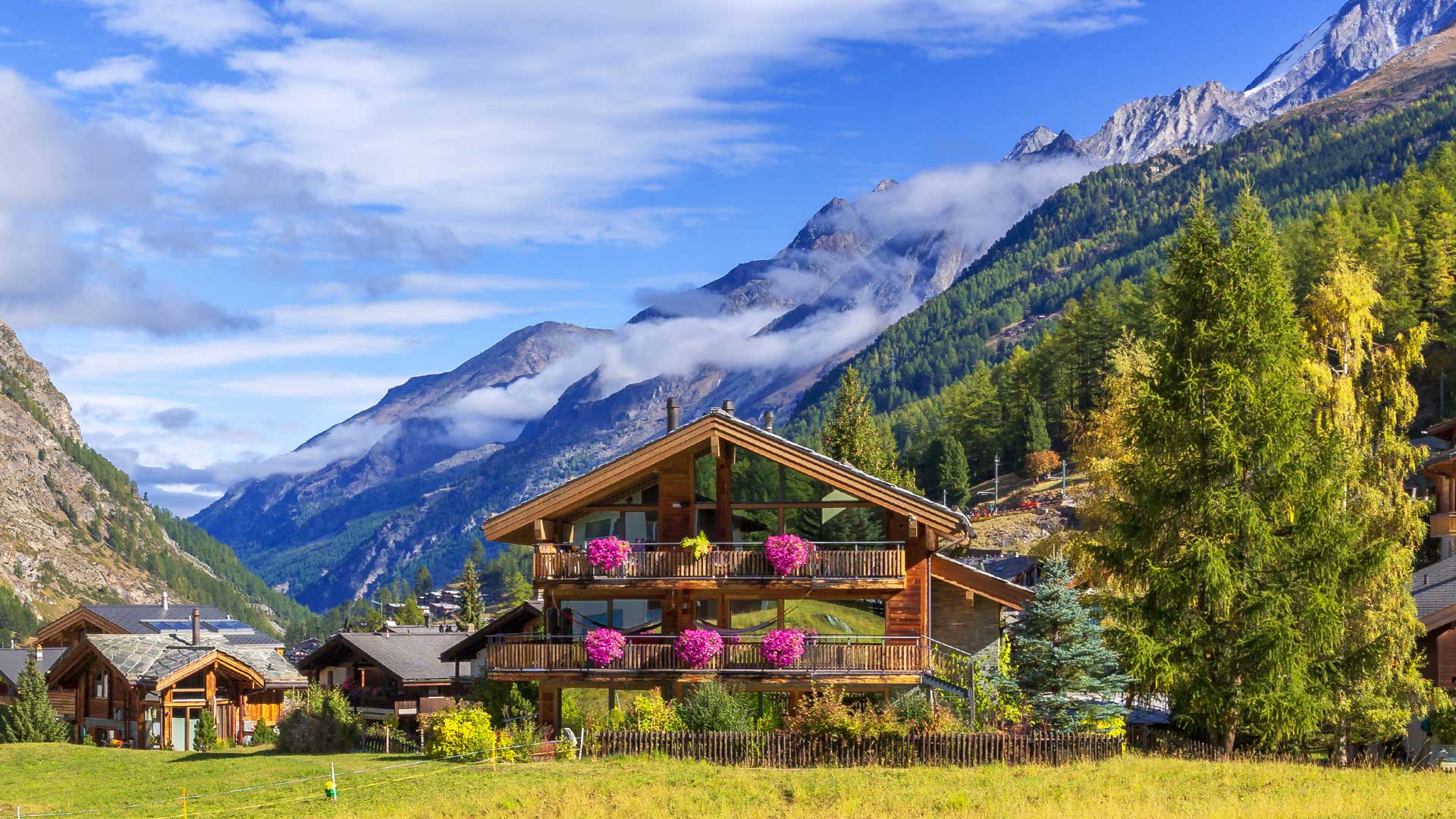 House in Zermatt in Swiss Alps