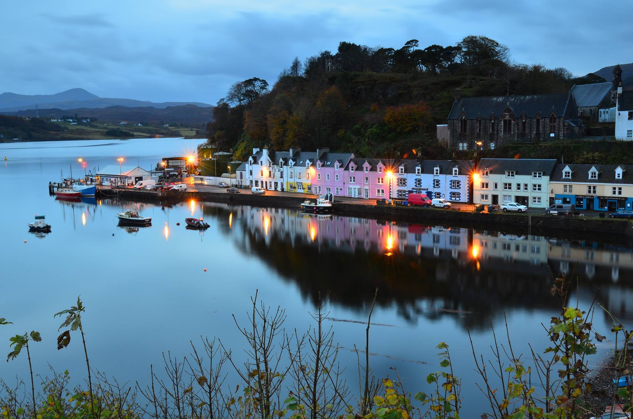 harbor in a small town isle of skye