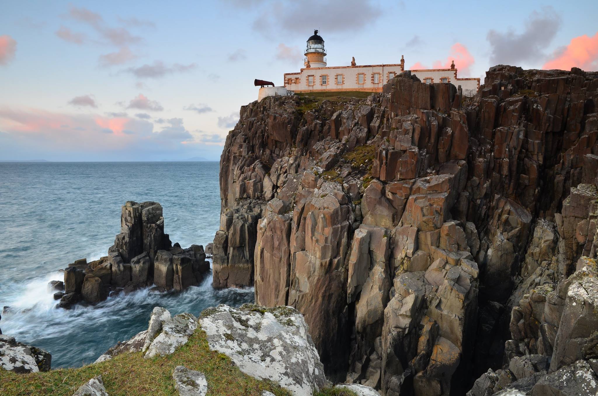 cliffs and lighthouse in isle of skye