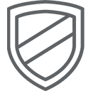 Clean grey shield icon