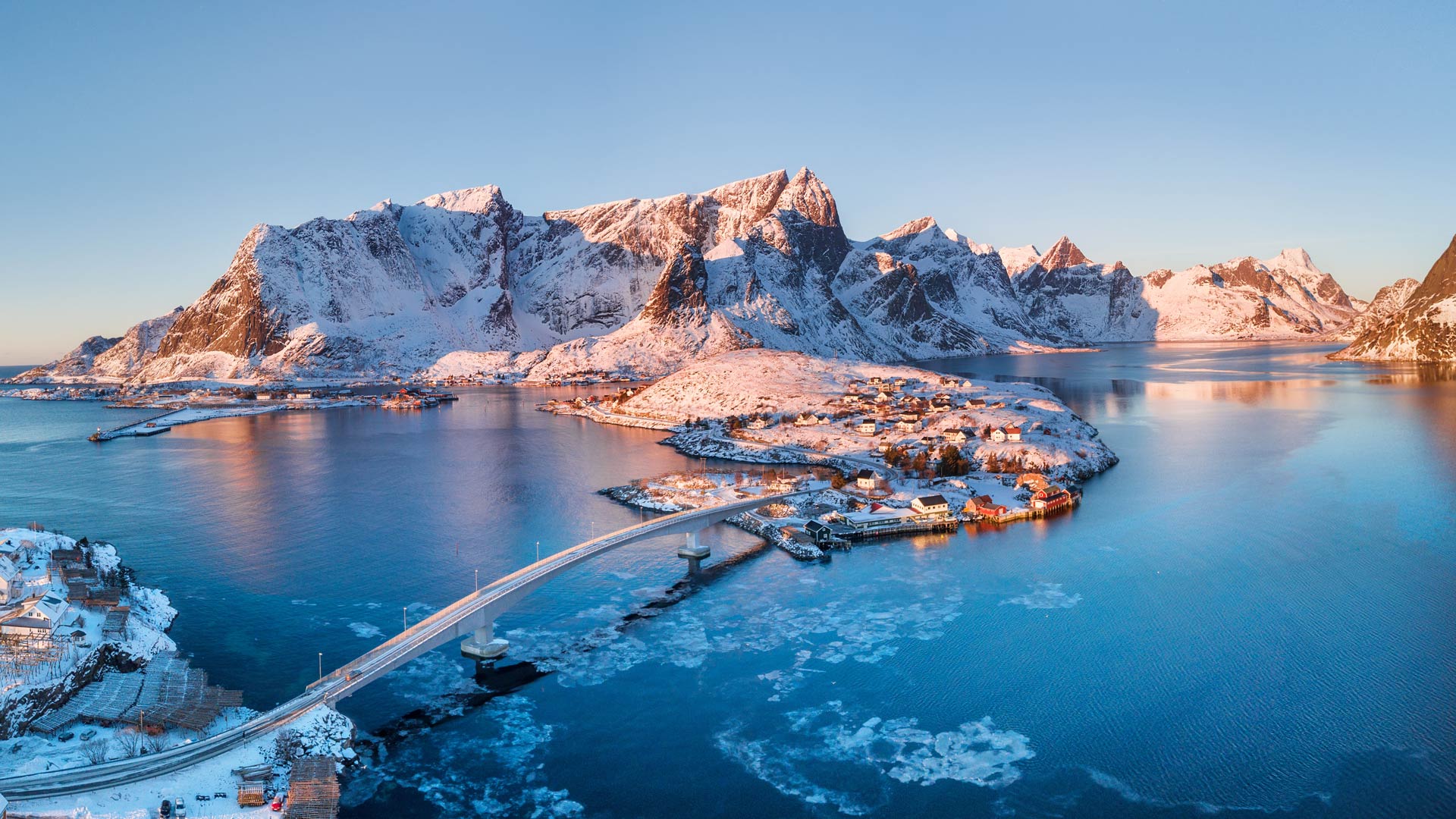 aerial view of lofoten islands