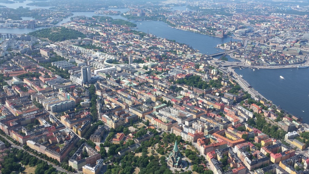 Aerial view of Stockholm