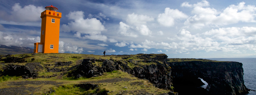 lighthouse cliffs in Iceland