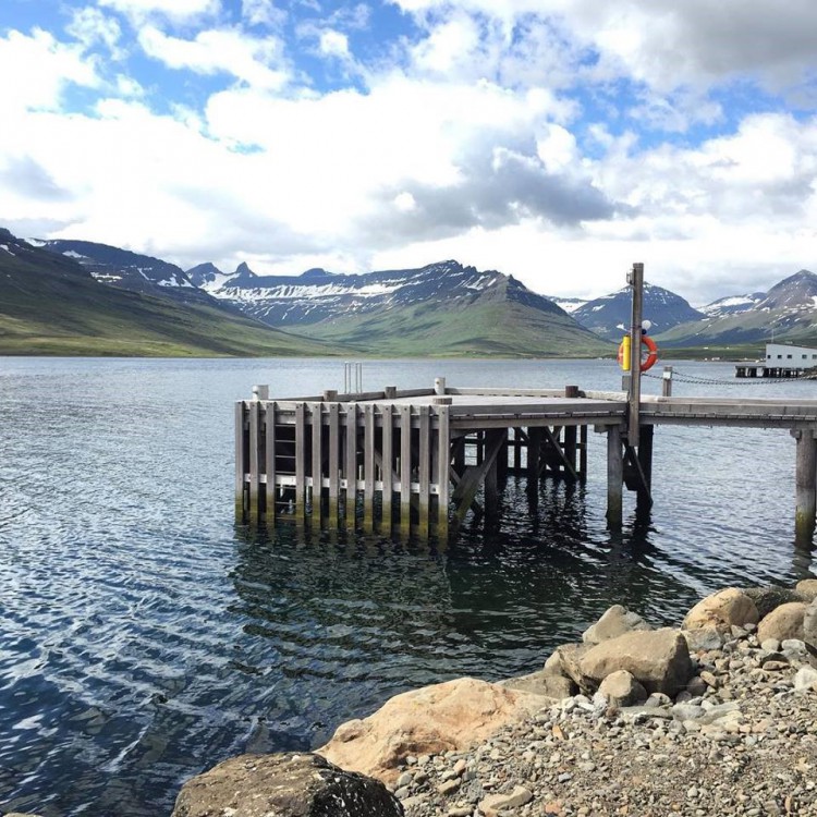 The pier at Fosshotel Austfirðir